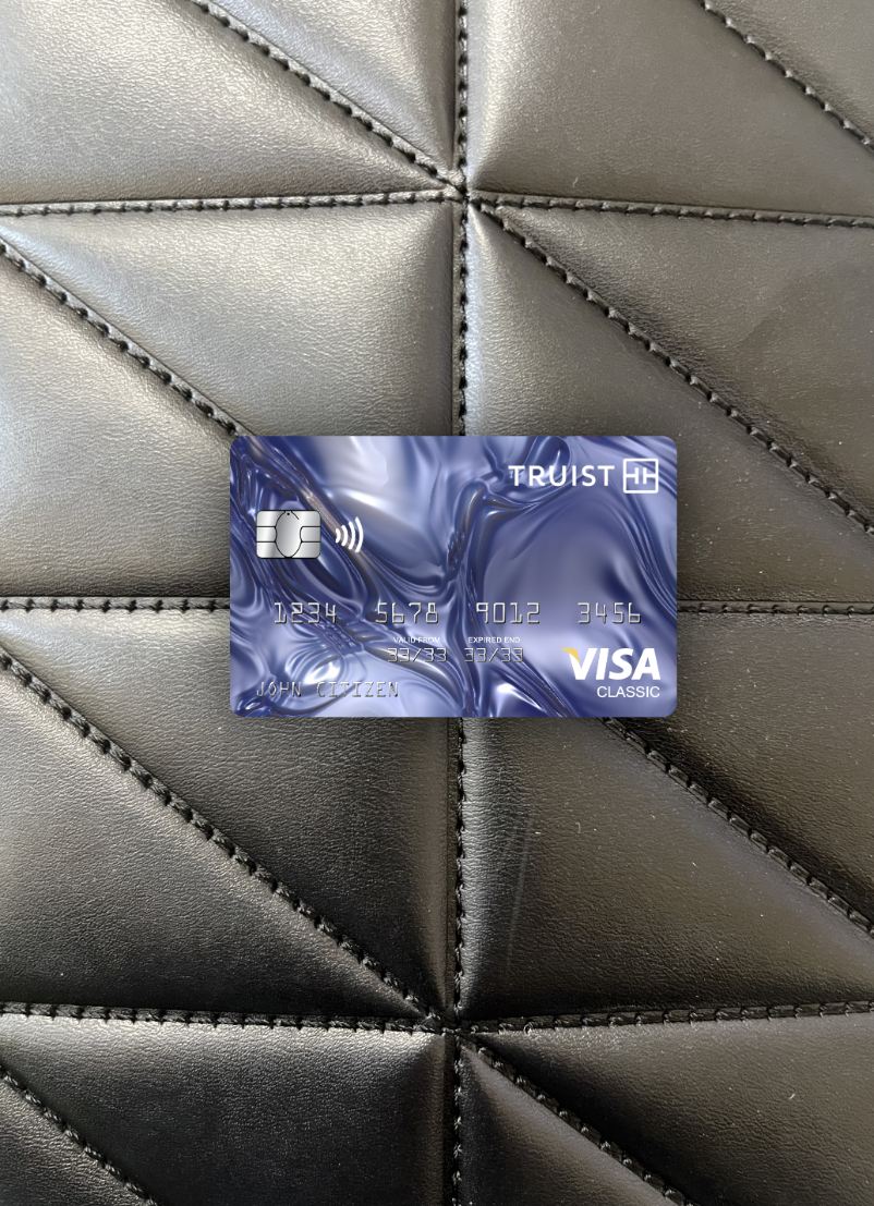 Download USA Truist Bank visa classic card photolook front Photoshop template